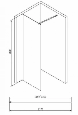 Душевая перегородка ABBER Immer Offen AG61120B 120