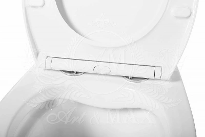 Унитаз подвесной Art&Max Elegant AM9316CHR/SC белый, с сиденьем микролифт, безободковый