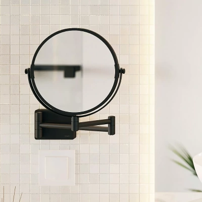 Зеркало косметическое Hansgrohe AddStoris 41791670 черный матовый