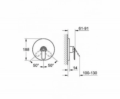 Смеситель для душа Grohe Veris 19367000