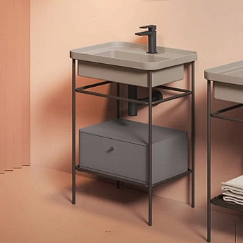 Консоль с раковиной Artceram FUORI SCALA ACA056/TFL03401/ACM039 60.5 белая
