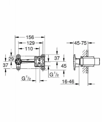 Встраиваемый смеситель Grohe Non Rapido OHM 23200000
