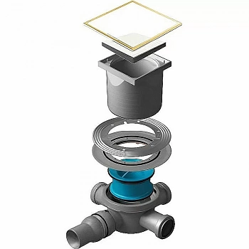 Душевой трап Pestan Confluo Standard 13000158 белый/золото