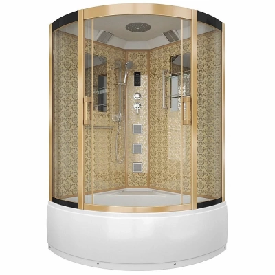 Душевая кабина Niagara Luxe 7744G 120х120 профиль золото/стекло прозрачное