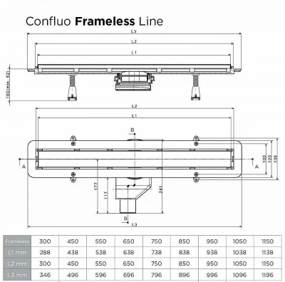 Душевой трап Pestan Confluo Frameless Line White Glass 300