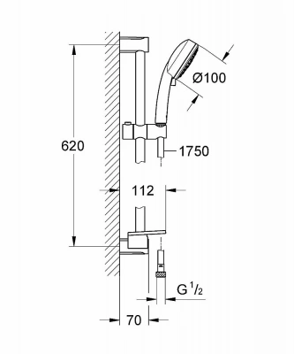 Душевая гарнитура Grohe New Tempesta Cosmopolitan 27576002