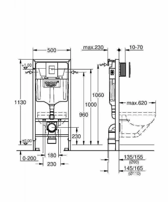 Инсталляция для унитаза Grohe Rapid SL 38772001