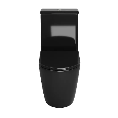 Унитаз Grossman Color GR-4480BS безободковый, с крышкой микролифт, с бачком, черный глянцевый