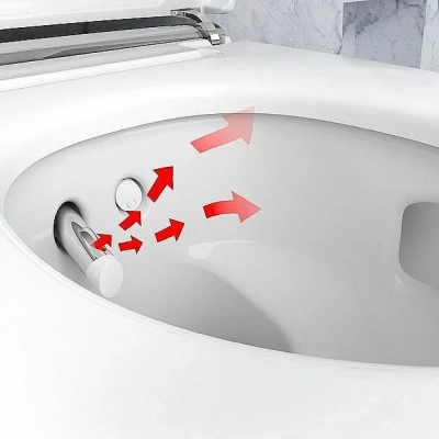 Унитаз-биде подвесной Geberit AquaClean 146.204.21.1 белый, с крышкой микролифт, безободковый, слив-торнадо
