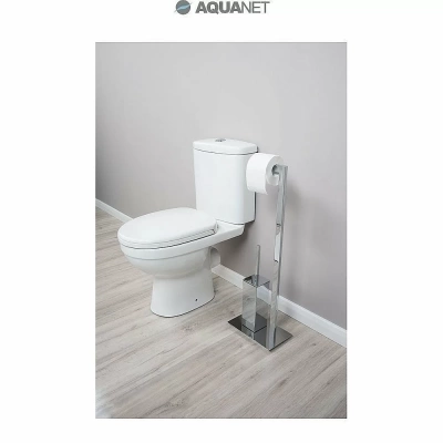 Стойка с ершиком и держателем туалетной бумаги Aquanet 8217