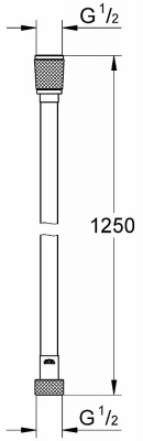 Душевой шланг Grohe Silverflex 28362KF1 фантомный черный