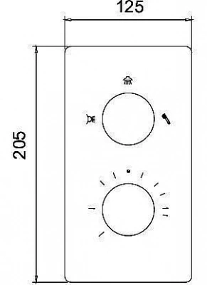 Встраиваемый смеситель RGW Shower Panels SP-42-03