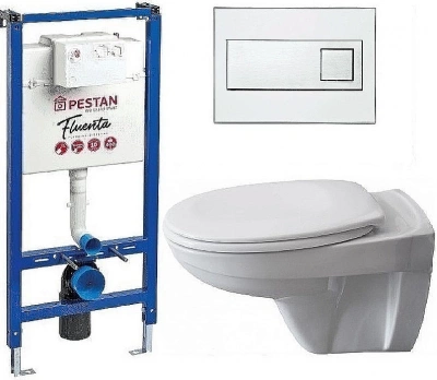 Унитаз с инсталляцией Pestan Fluenta Basic SET40006460DW с крышкой микролифт