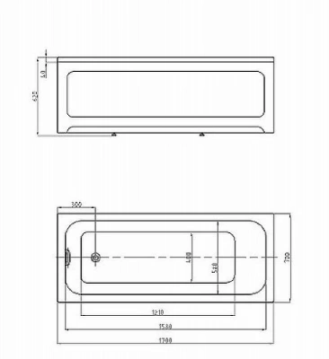 Ванна Aquatek Мия 170х70 MIY170-0000004 белая