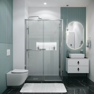 Душевой уголок Grossman Style 120.K33.05.1190.10.02 110x90 профиль хром/стекло шиншилла