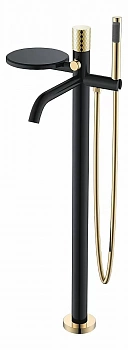 Смеситель для ванны Boheme STICK BLACK DIAMOND GOLD 129-BG черный/золото
