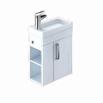 Тумба с раковиной IDDIS Torr 40 белая