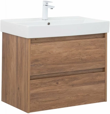 Тумба с раковиной Aquanet Nova Lite 287880 75 дуб шоколадный