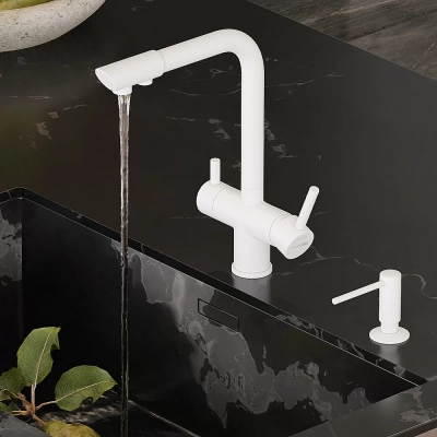 Смеситель для кухни WasserKRAFT A8357 белый