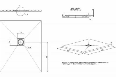 Душевой поддон Allen Brau Priority 100x80 8.31003-AM антрацит