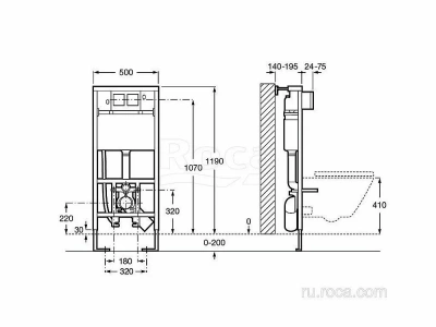 Инсталляция для унитаза Roca Duplo WC Smart 890090800