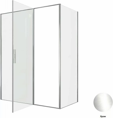 Душевой уголок Allen Brau Priority 140x90 3.31010.00G + 3.31016.00G тонированный/хром