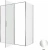 Душевой уголок Allen Brau Priority 140x90 3.31010.00G + 3.31016.00G тонированный/хром