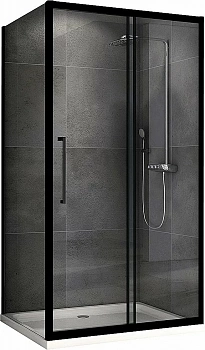 Душевой уголок ABBER Schwarzer Diamant AG30180BH-S75B 180x75 стекло прозрачное/профиль черный