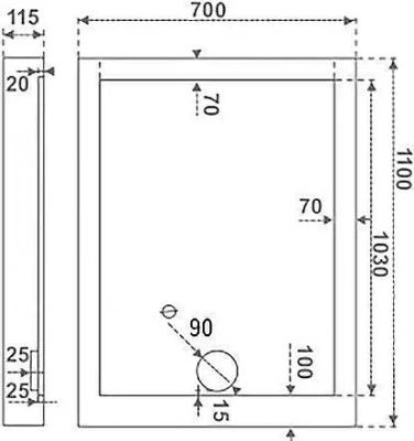 Душевой поддон Good door ОЛИМПИК 110x70