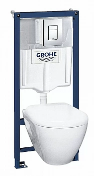 Унитаз подвесной Grohe SOLIDO 39186000 с крышкой микролифт, с инсталляцией