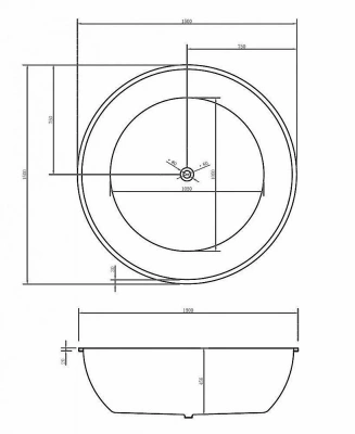 Акриловая ванна Abber AB9279MB 150х150