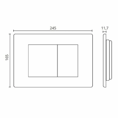 Кнока для инсталляции Ctesi Steel BK0202140 нержавеющая сталь