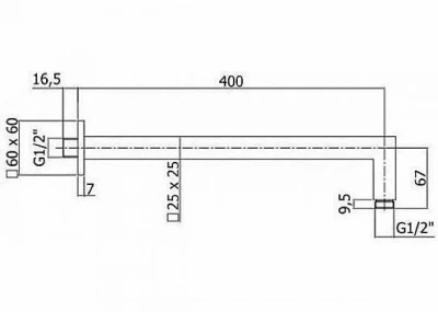 Держатель верхнего душа Paffoni QUADRO ZSOF063NO