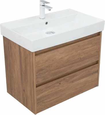 Тумба с раковиной Aquanet Nova Lite 287880 75 дуб шоколадный