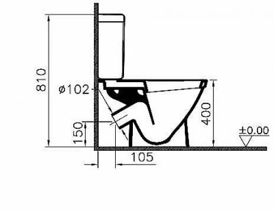 Унитаз напольный Vitra Norm Blanc 9837B099-7201 с бачком, с крышкой микролифт, белый