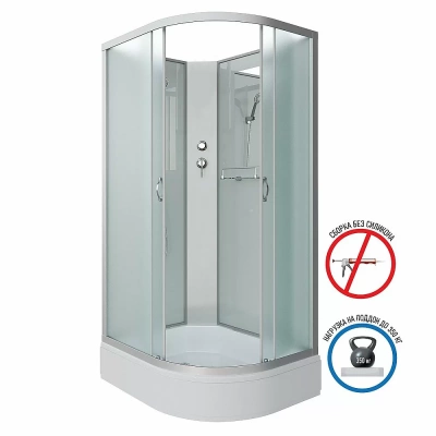 Душевая кабина Niagara NG-33084-14RBK Classic, акрил, 100x80 см