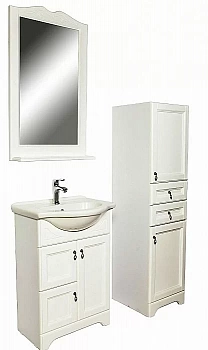 Тумба с раковиной Orange Классик F7-60TU3+Ra белая