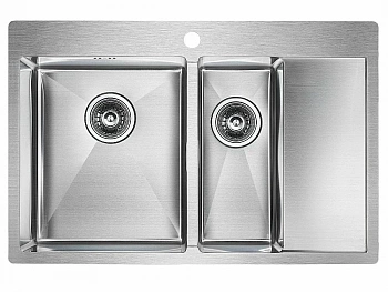 Мойка кухонная Paulmark LIGA PM227851-BS брашированная нерж. сталь