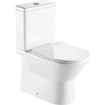 Унитаз напольный Good Door Compact УНИ0004 белый, с крышкой микролифт, с бачком, безободковый