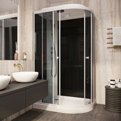 Душевая кабина Parly Classic Эконом EC1231L, раздвигающиеся двери, тропический душ