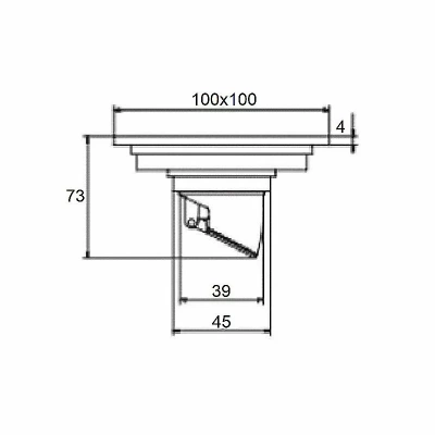 Душевой трап Orange 100x100 TR01-007b с черной матовый решеткой