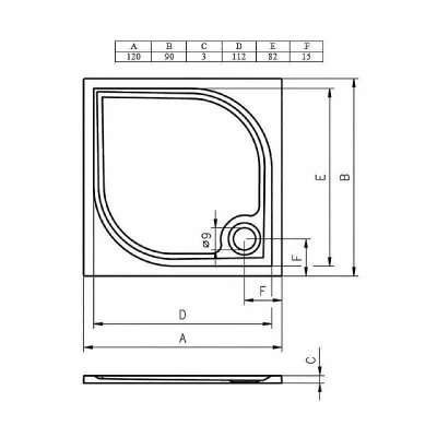 Душевой поддон Riho Kolping DB34 120x90 D004009005 белый
