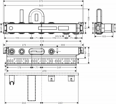 Скрытая часть Hansgrohe RainSelect 15314180