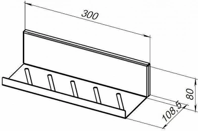 Полка Aquanet Магнум 302224 30 черная матовая