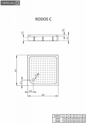 Душевой поддон Radaway Rodos C 4K99155-04 90x90 белый