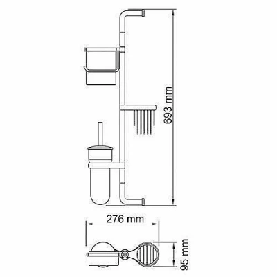Стойка для аксессуаров WasserKRAFT Ammer К-1448