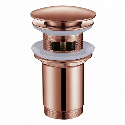 Донный клапан для раковины Abber AF0010MRG розовое золото матовое