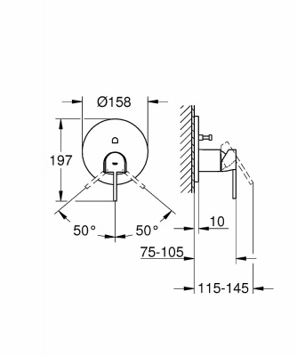 Смеситель для душа Grohe Plus 24060003 хром