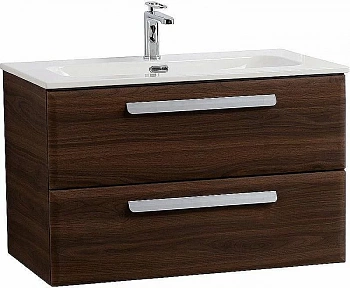 Тумба с раковиной Cezares Eco 80 ECO-CER-N-800-2C-SO-NCS-P орех шоколад софт