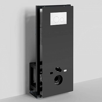 Инсталляция для унитаза WasserKraft Glan 66TLT.010.ME.BL.WH02 с белой кнопкой
